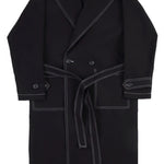 Topstitched Above-the-knee Trench Coat