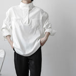 Thick Stand Collar Loose Shirt