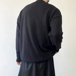Splash Ink Round Neck Thick Knitted Sweater