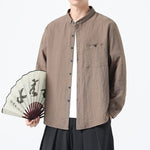Double-layer Collar Loose Casual Shirt