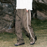 Pleated Quick-drying Reflective Strip Loose Drawstring Pants