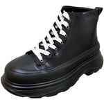 Platform Black Motorcycle Boots