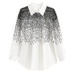 Vintage Casual Printed Lapel Shirt