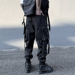 Techwear Big Pocket Elastic Waist Cargo Pants