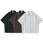 Retro Linen Striped Shirt