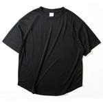 Rounded Hem Loose-fitting Casual T-shirt