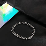 Hip Hop Thin Titanium Steel Bracelet