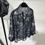 Micro-sheer Loose Casual Shirt
