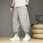 Ice Silk Flowy Loose-fitting Casual Pants