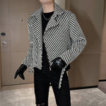Striped Padded Cropped Jacket