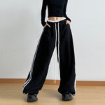 High-waisted Loose-fitting Wide-leg Sweatpants
