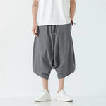 Stripe Lantern-shaped Loose-fitting Low-cut Baggy Pants