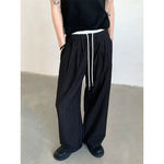 Retro High Waist Drape Striped Casual Pants