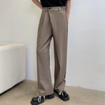 Irregular Diagonal Drape Suit Pants