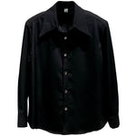 Solid Color Loose Casual Padded Shoulder Shirt