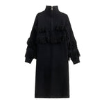 Fringed Knitted Sweater Dress