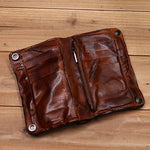 Retro Handmade Leather Wallet Multi Card Slots Wallet