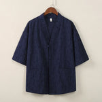 Cardigan Vintage Button Jacquard Shirt