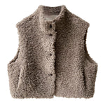 Sleeveless Faux Lamb Wool Vest