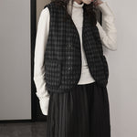Retro Plaid Loose Vest Jacket