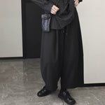Patchwork Casual Wide-Leg Suit Lantern Pants
