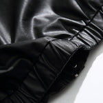 Stand Collar Leather Jacket