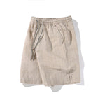 Retro Linen Striped Shorts