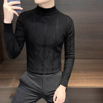 Mid-neck Slim-fit Knit Base Sweater