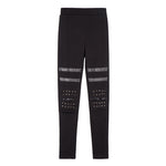 Slim Studded PU Leggings Pants