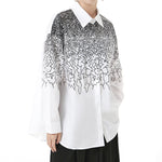 Vintage Casual Printed Lapel Shirt
