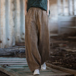 Tie-Dyed Cotton And Linen Casual Bloomers
