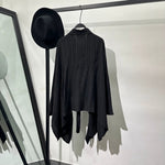 Irregular Loose Dark Black Top Shirt