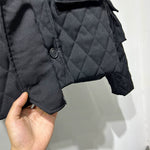 Winter Pocket Cropped Lapel Thickened Jacket