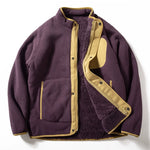 Polar Fleece Panel Stand Collar Jacket