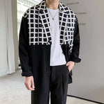 Plaid Panel Long-sleeve Shirt