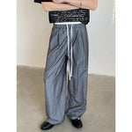 Retro High Waist Drape Striped Casual Pants