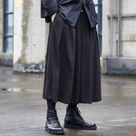 Dark Pleated Culottes Hakama Pants