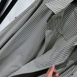 Striped Irregular Lapel Shirt