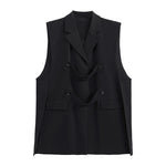 Sleeveless Loose Suit Vest Jacket