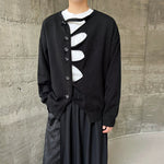 Loose Crew Neck Cardigan Sweater