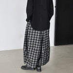 Womenâ€™s Retro Plaid Loose-fitting Tulip Pants