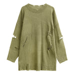 Autumn Thin Loose Retro Hollow Sweater