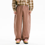Retro Wide-leg Curved Casual Pants
