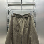 Loose-fitting Curved Elastic Waist Casual Pants