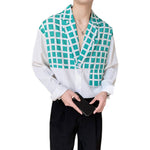 Plaid Panel Long-sleeve Shirt