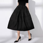 Loose-fitting Straight Drawstring Skirt