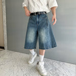 American Retro Washed Casual Wide-leg Scimitar Pants