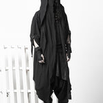 Black Cape Trench Coat Robe