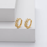 Silver Leaf-Shaped Earrings