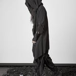 Black Cape Trench Coat Robe